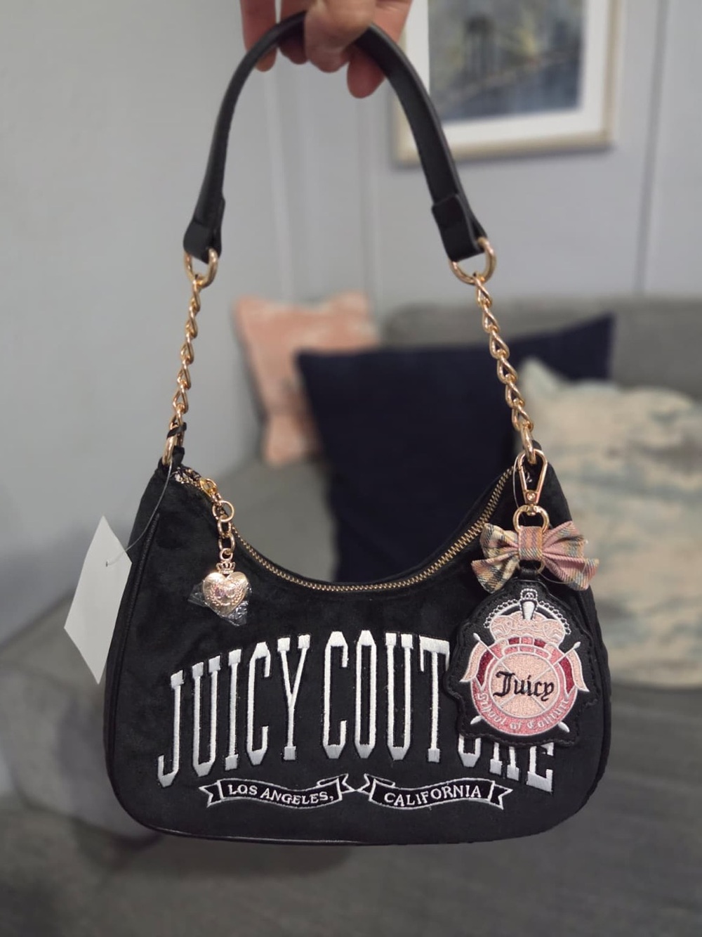 NEW Juicy Couture Couture University shoulder bag in Liquorice